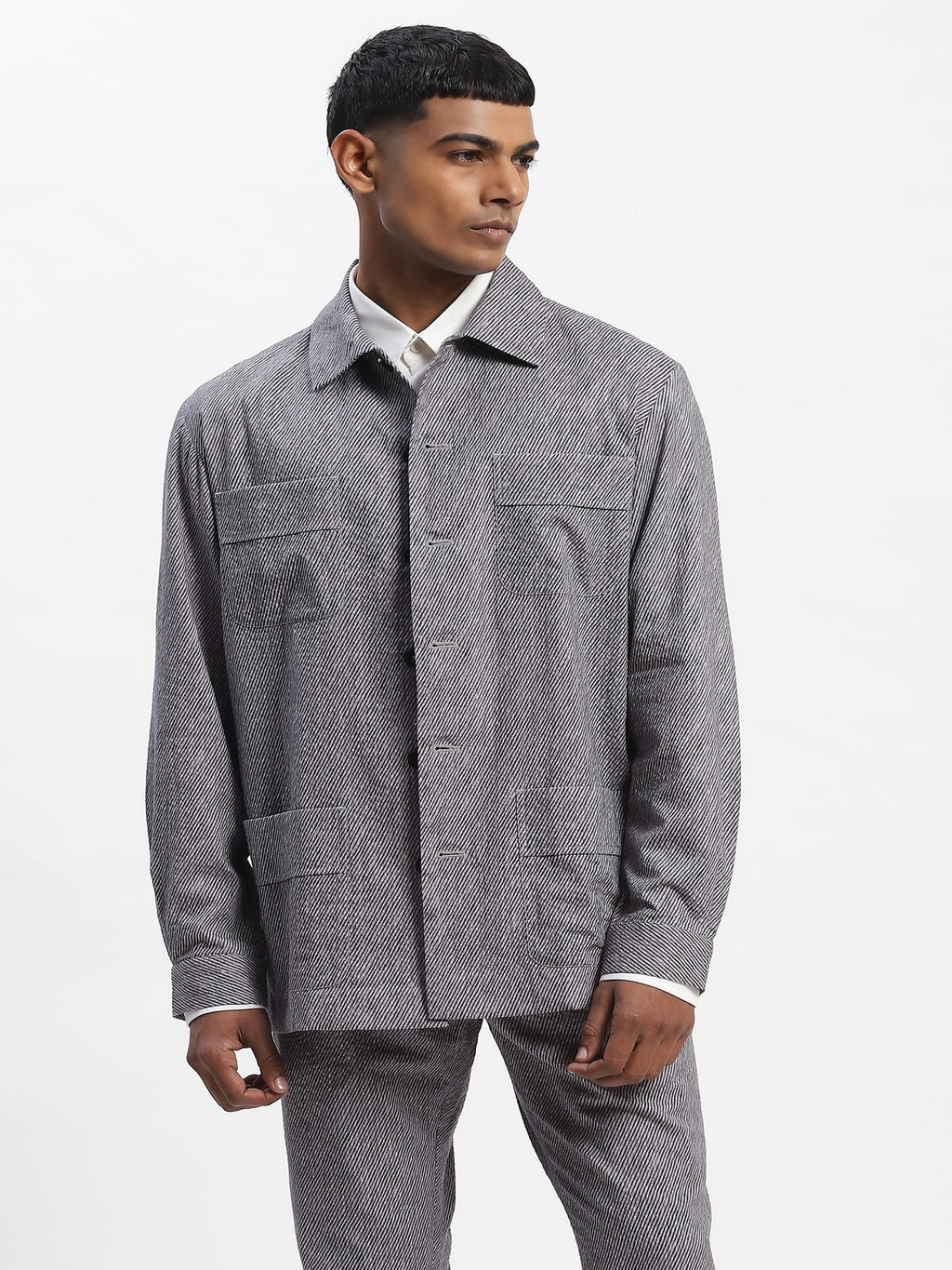 Diagonal Print Jacket