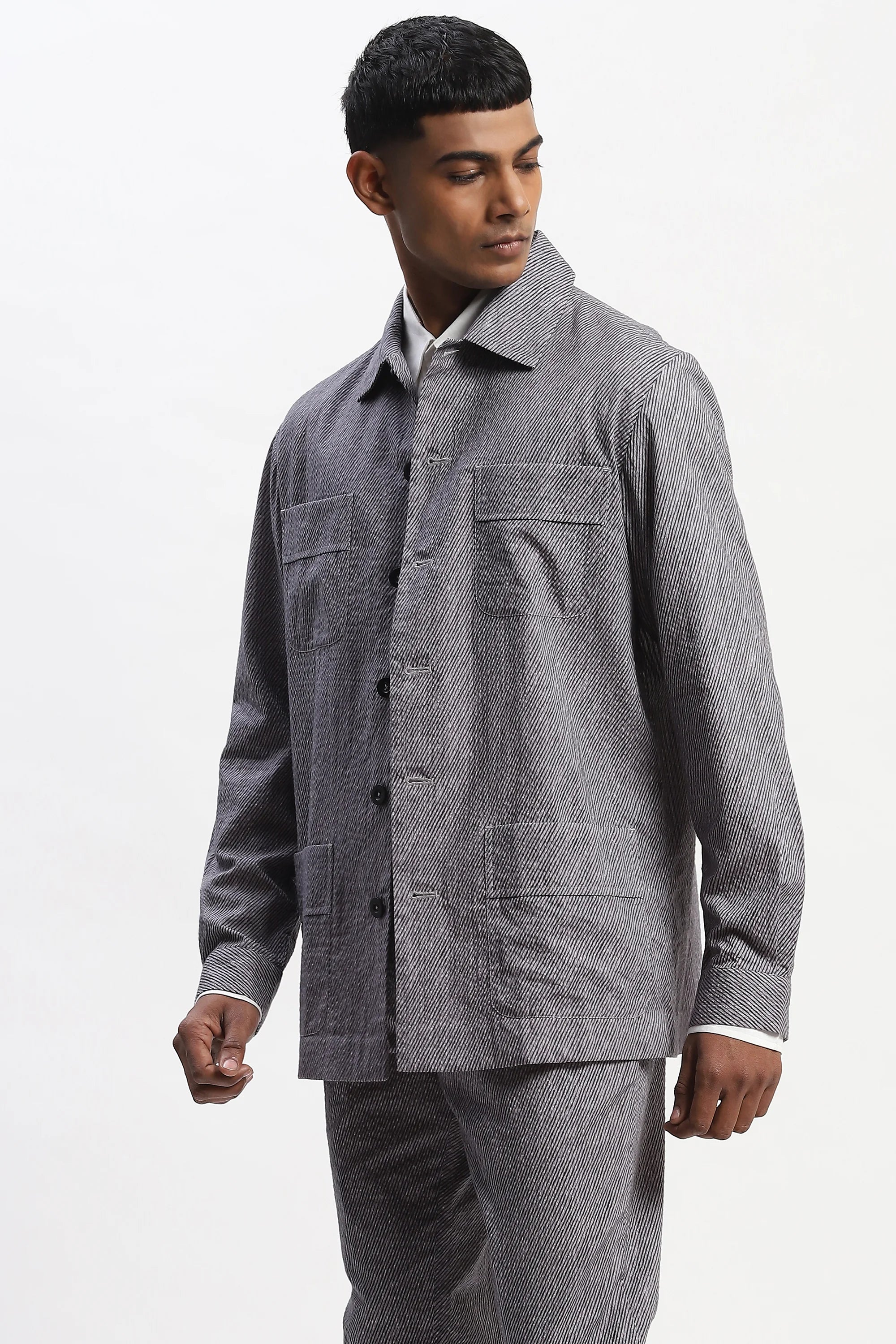 Diagonal Print Jacket