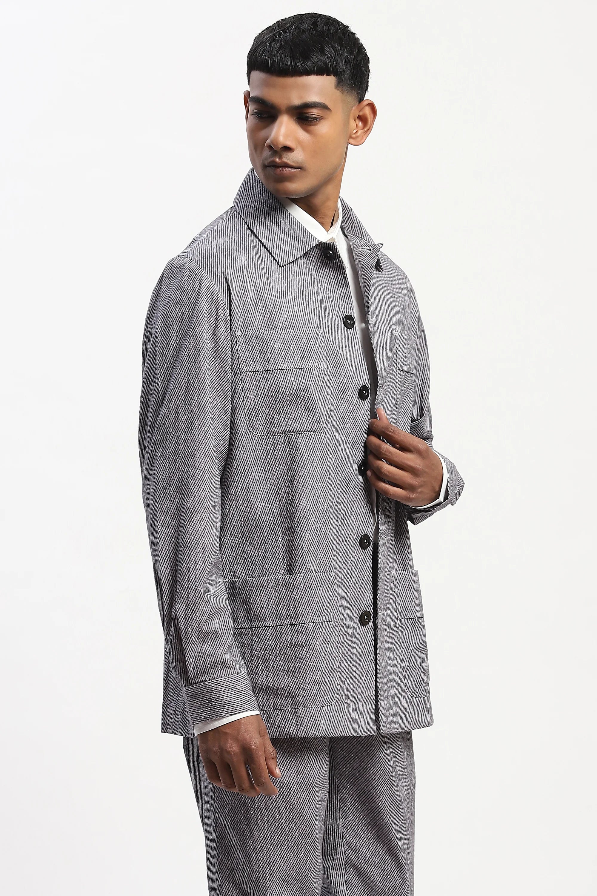 Diagonal Print Jacket