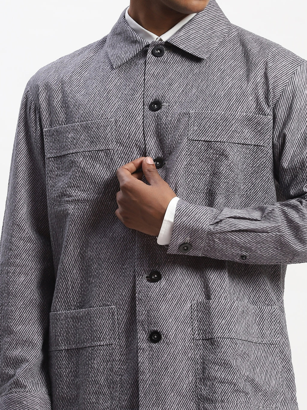 Diagonal Print Jacket
