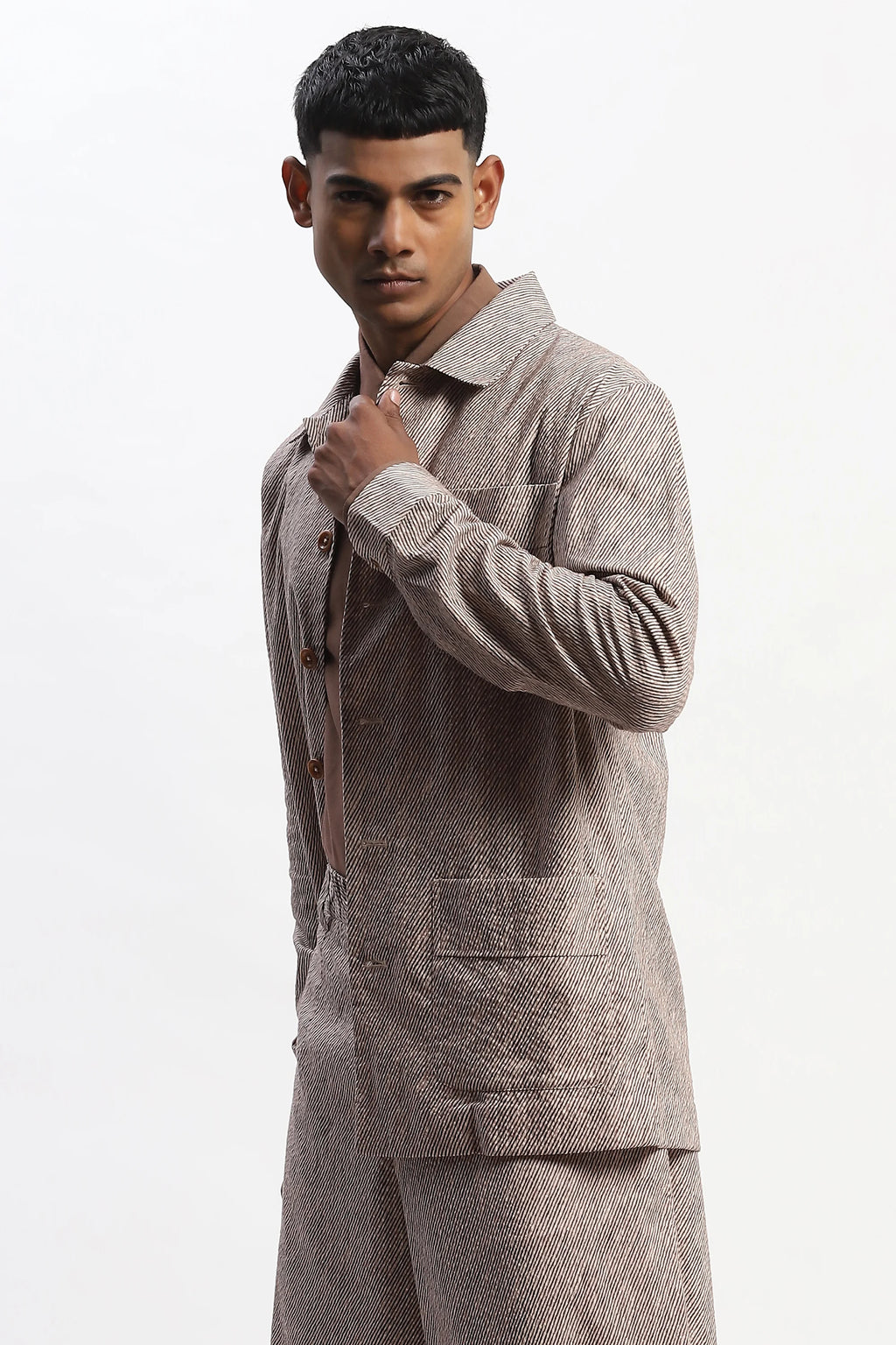 Diagonal Print Jacket