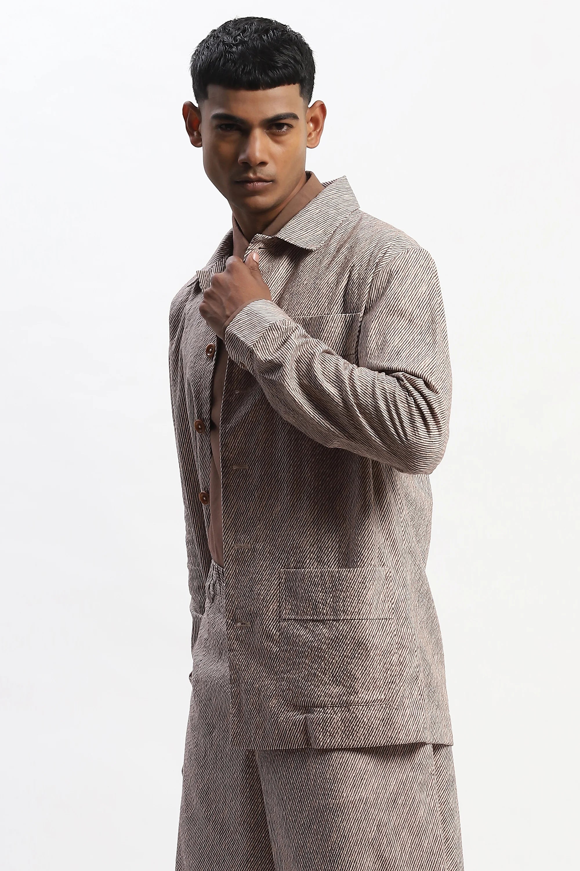 Diagonal Print Jacket