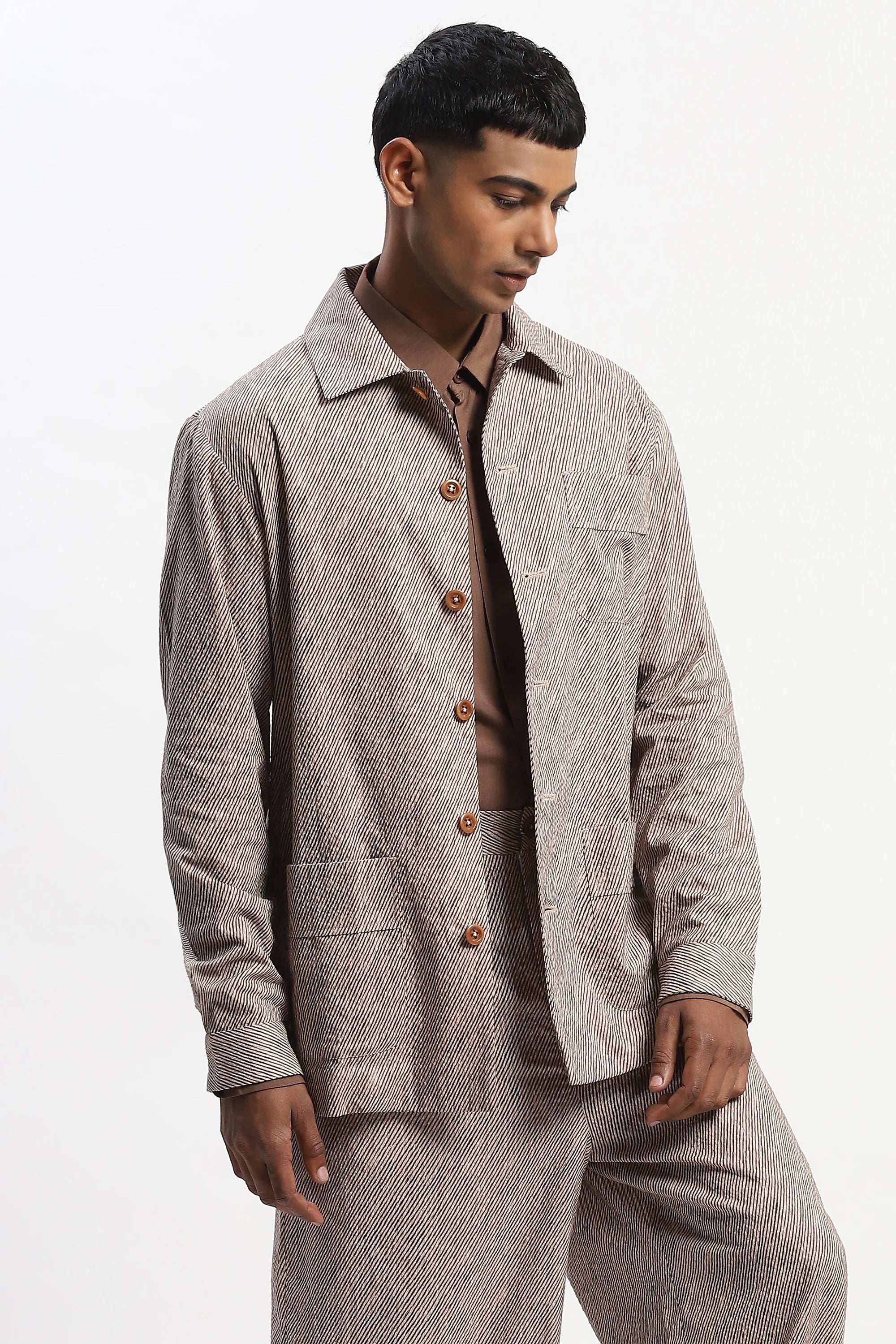 Diagonal Print Jacket