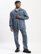 Hand Block Printed Grid Jacket
