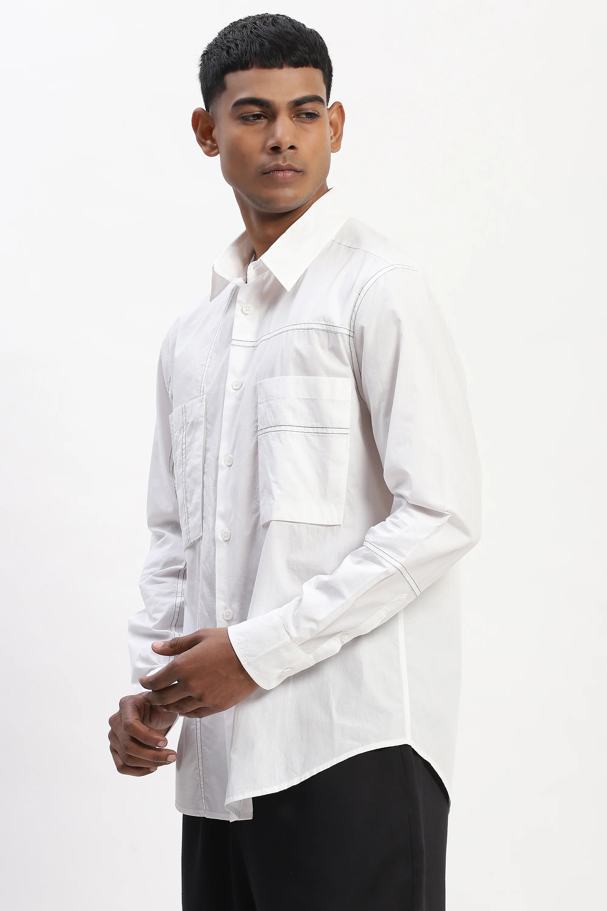 Tonal Patchwork Shirt