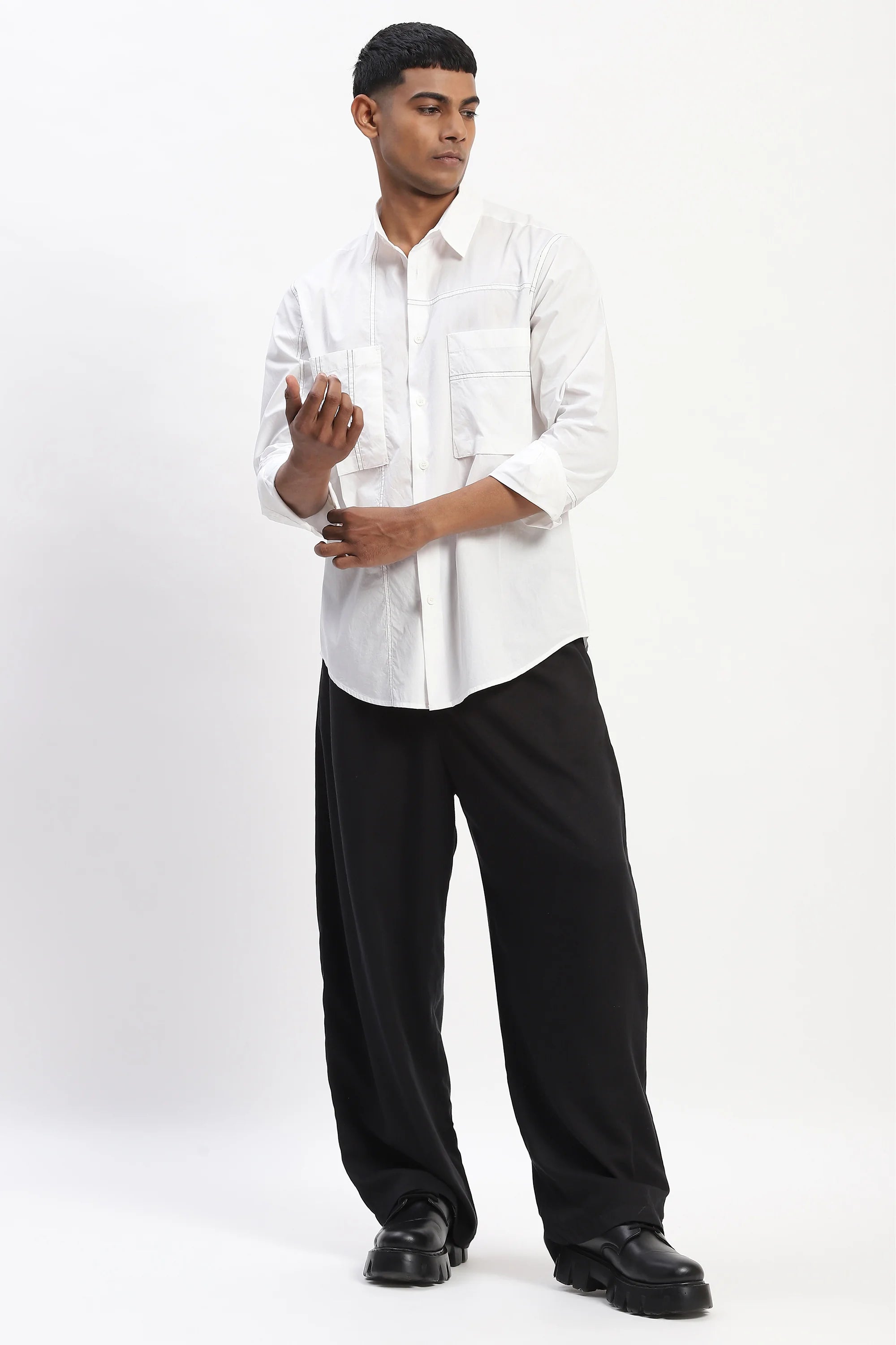 Tonal Patchwork Shirt
