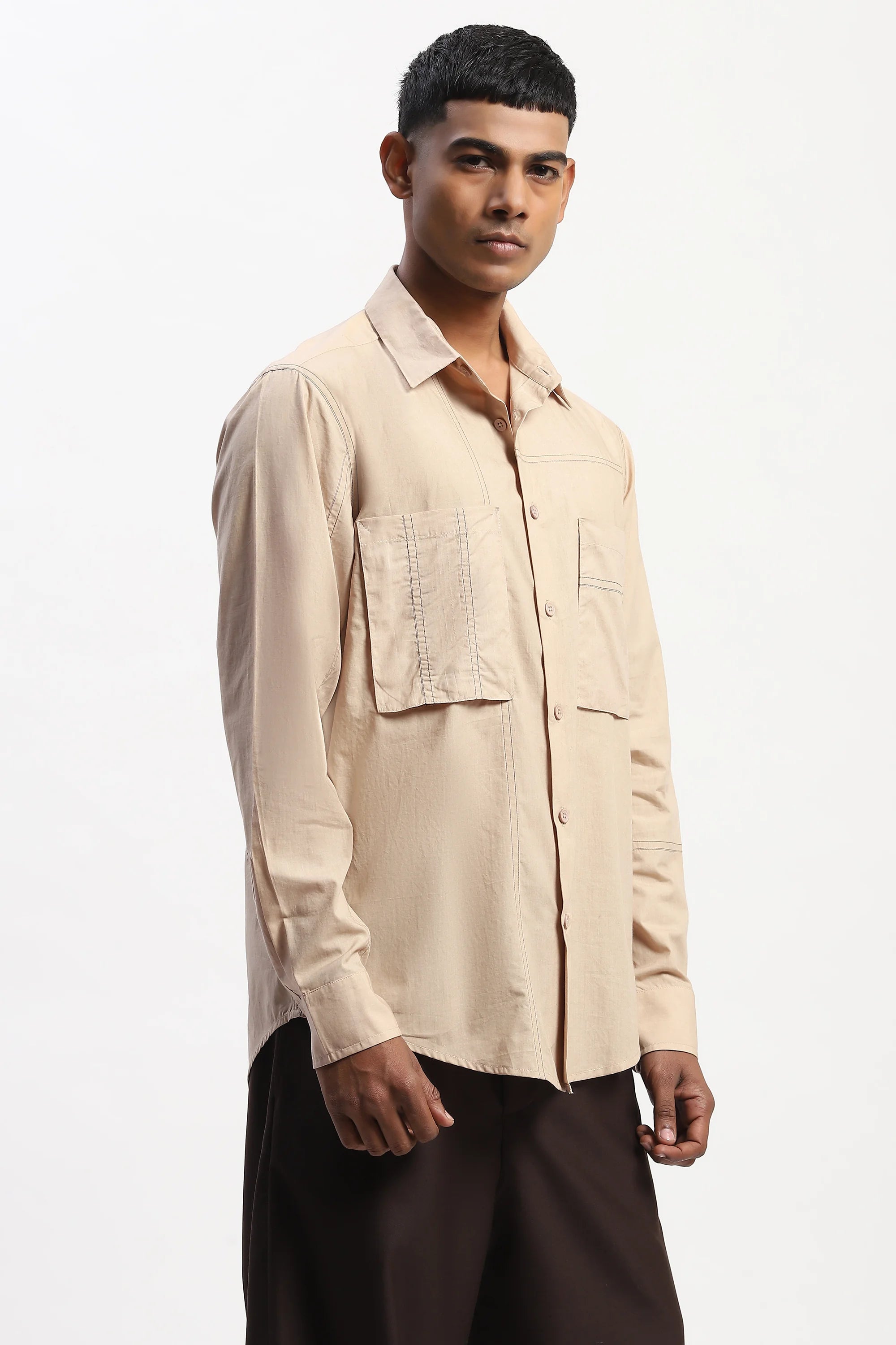 Tonal Patchwork Shirt