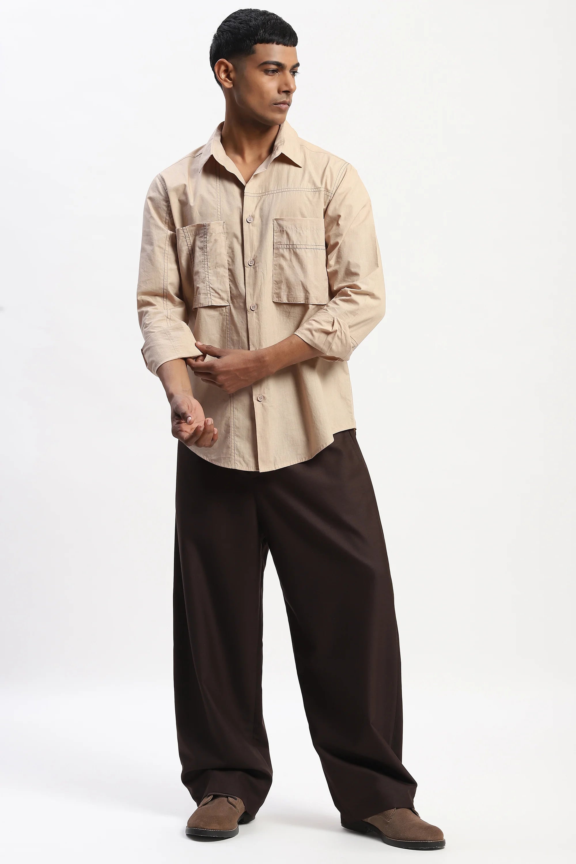 Tonal Patchwork Shirt