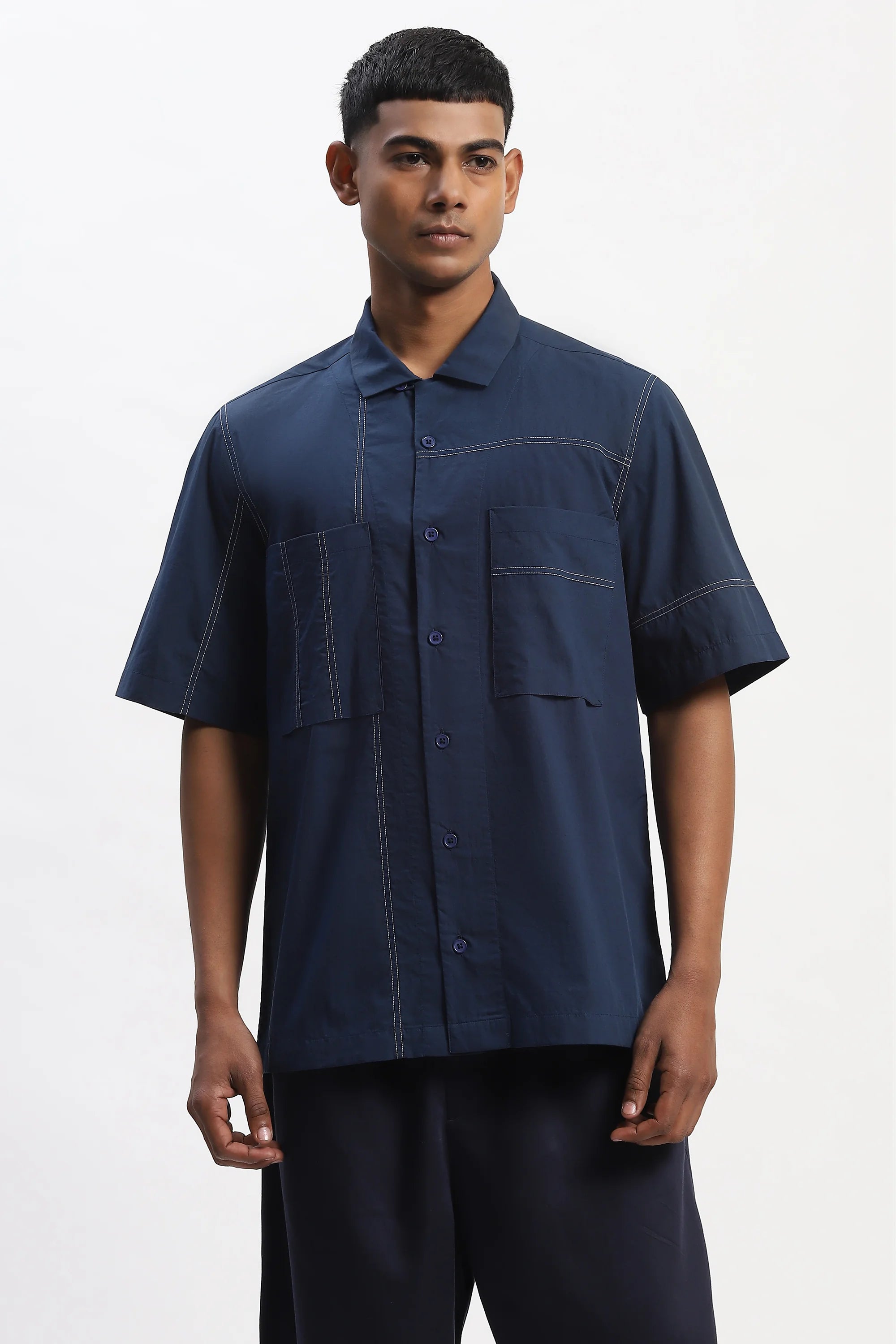 Tonal Patchwork Shirt