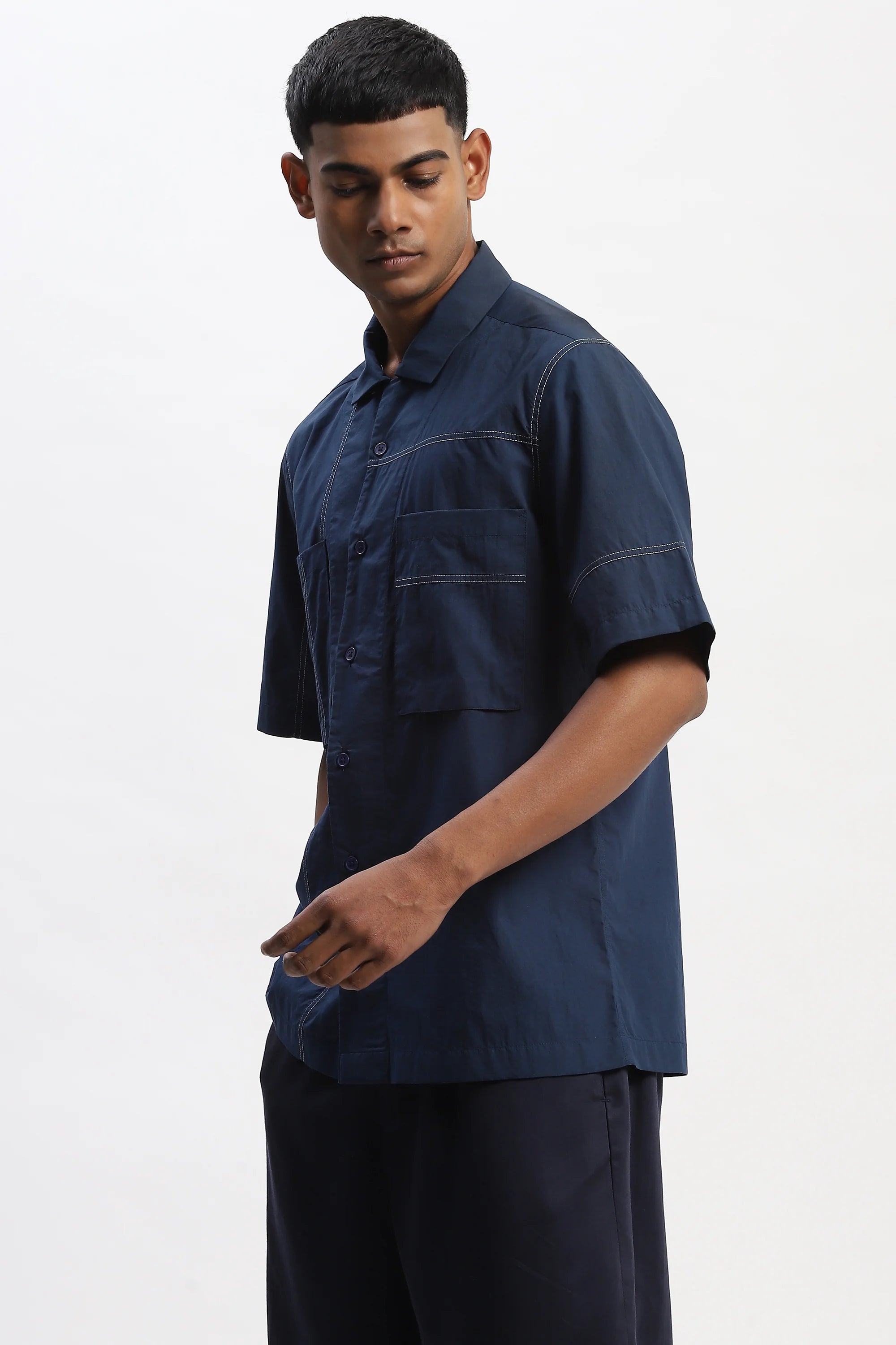 Tonal Patchwork Shirt