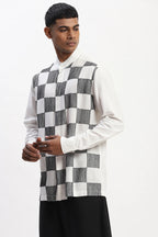 Crewel Embroidered Blocks Shirt