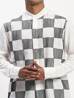 Crewel Embroidered Blocks Shirt