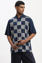 Crewel Embroidered Blocks Shirt