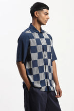 Crewel Embroidered Blocks Shirt