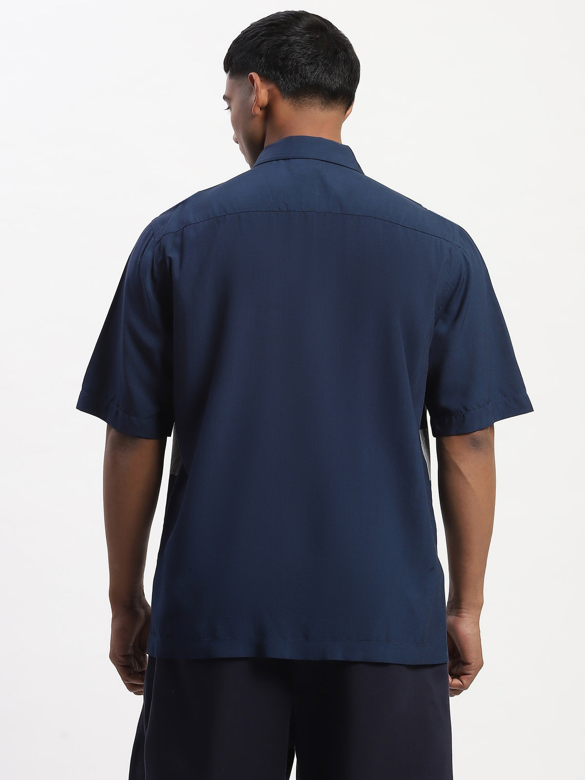 Crewel Embroidered Blocks Shirt