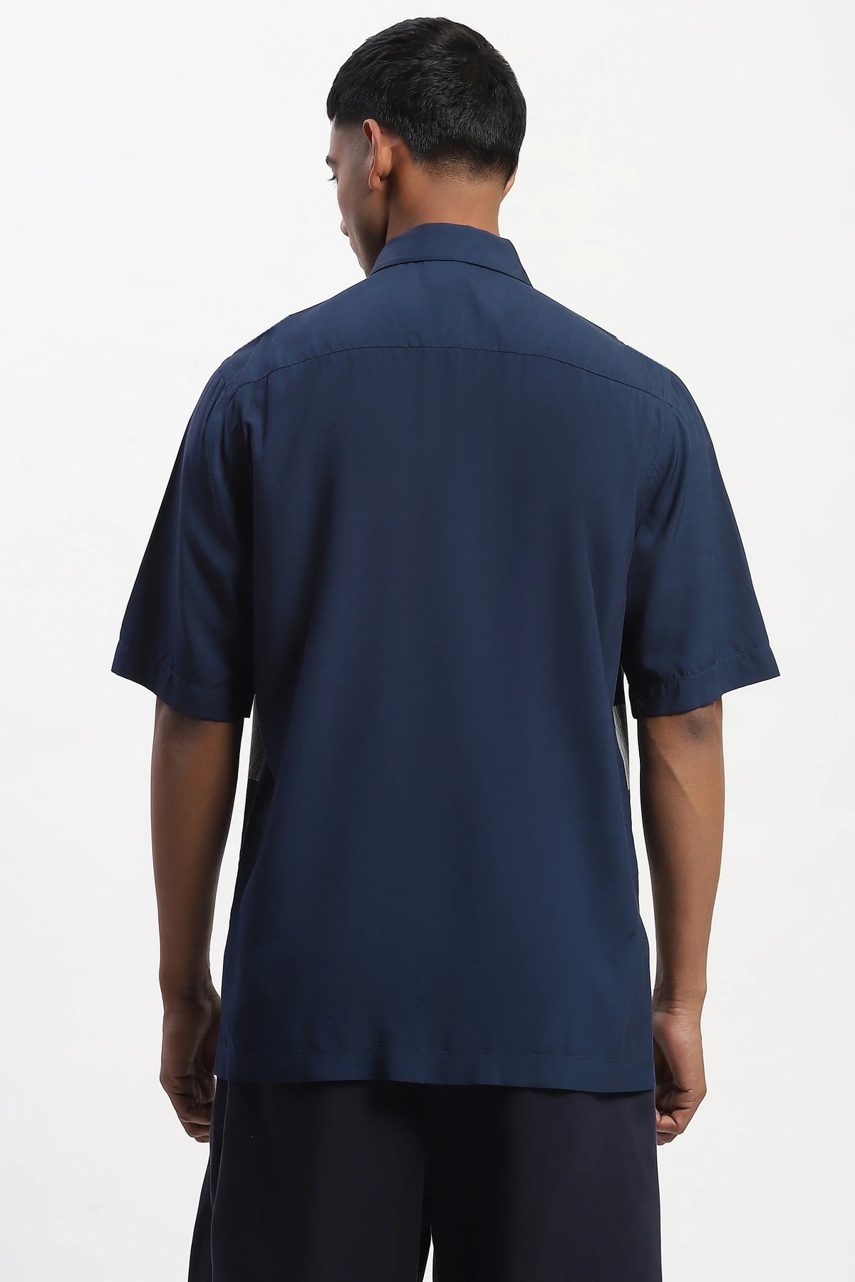 Crewel Embroidered Blocks Shirt