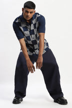Crewel Embroidered Blocks Shirt