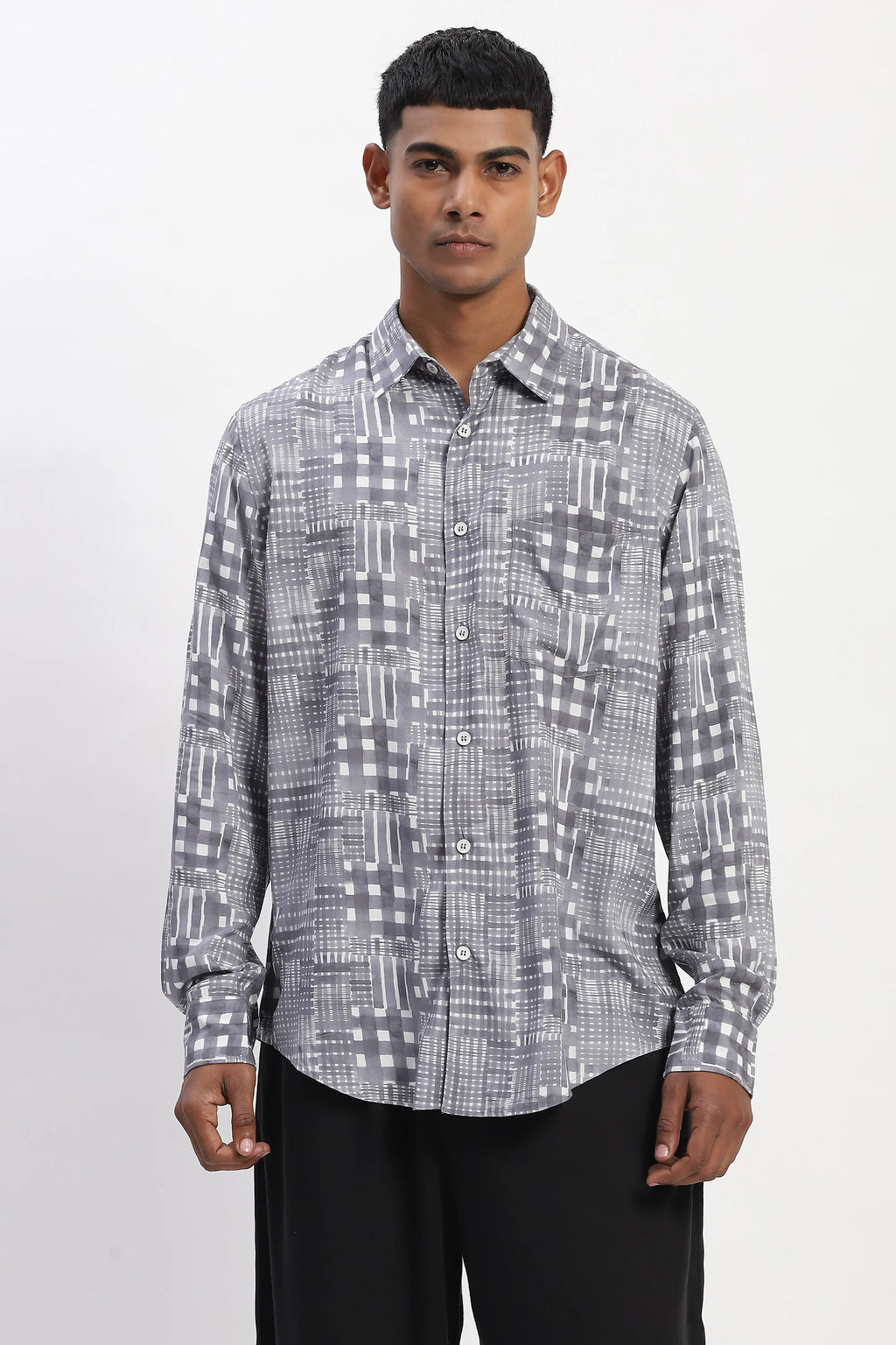 Handpainted Checks Shirt
