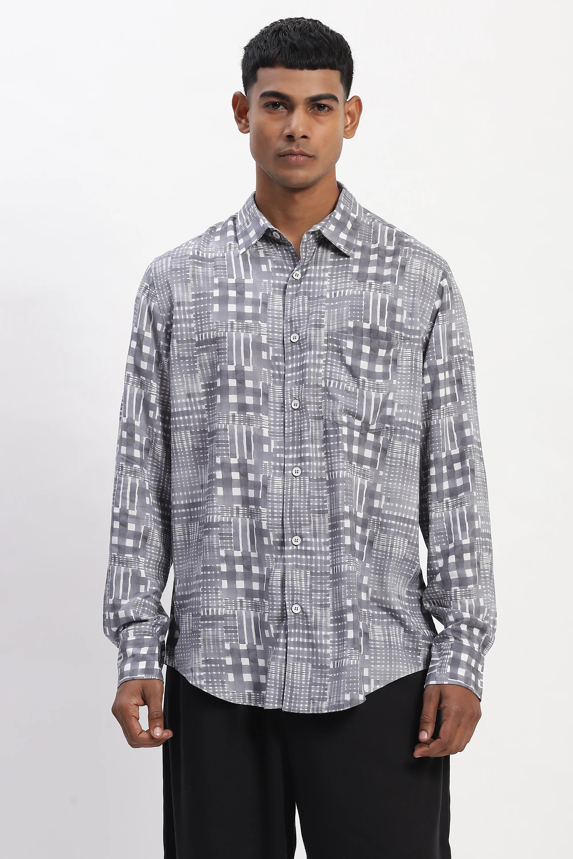 Handpainted Checks Shirt