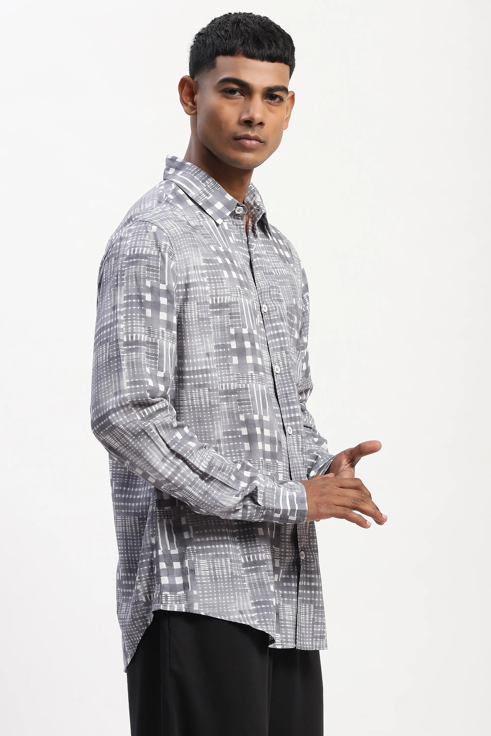 Handpainted Checks Shirt