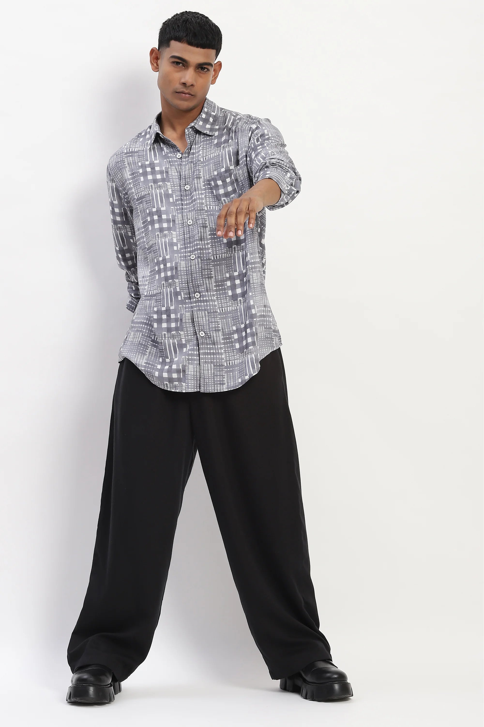 Handpainted Checks Shirt