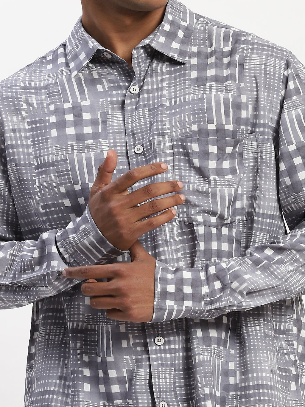 Handpainted Checks Shirt