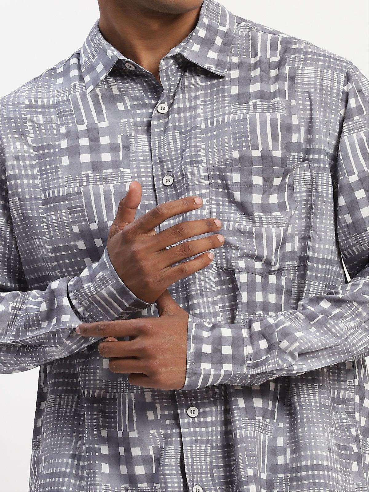 Handpainted Checks Shirt