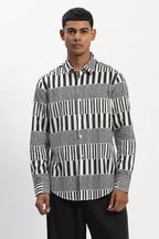 Hand Block Printed Stripes Shirt