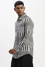 Hand Block Printed Stripes Shirt