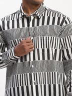 Hand Block Printed Stripes Shirt