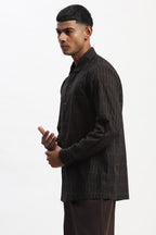 Hand Block Printed Grid Shirt
