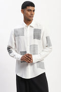 Embroidered Scribble Blocks Shirt