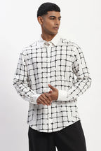 Embroidered Grid Shirt