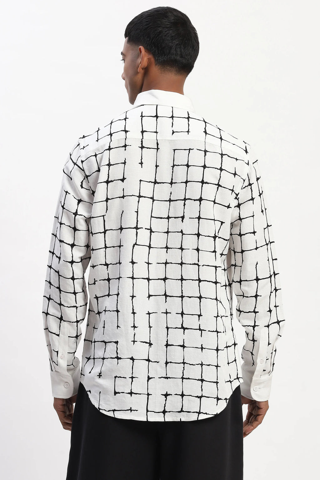 Embroidered Grid Shirt