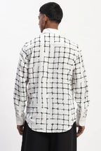 Embroidered Grid Shirt