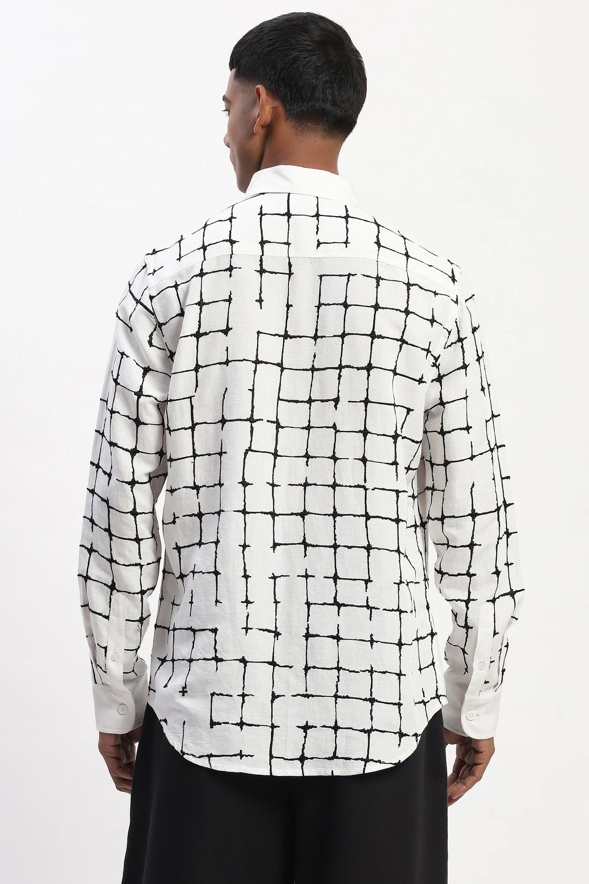 Embroidered Grid Shirt