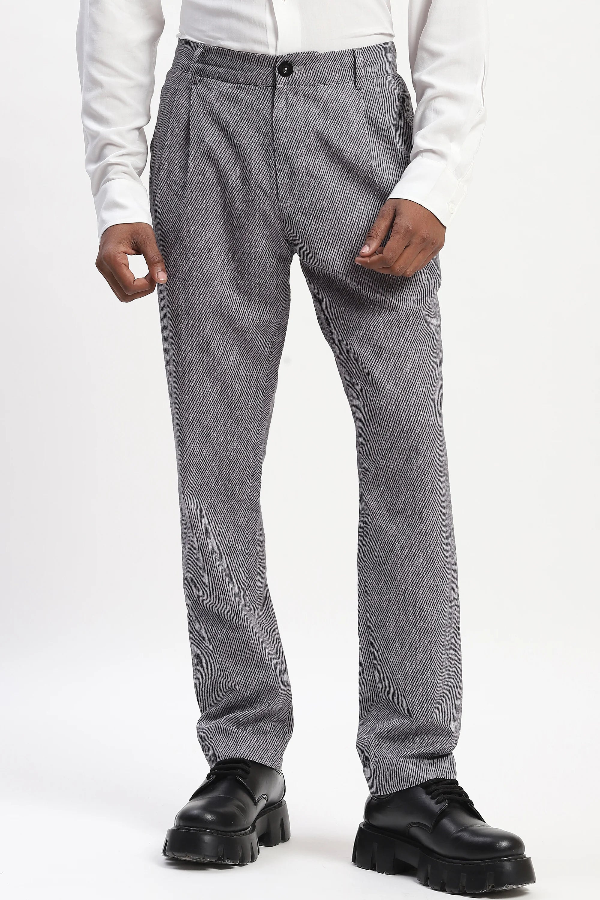 Diagonal Print Trouser