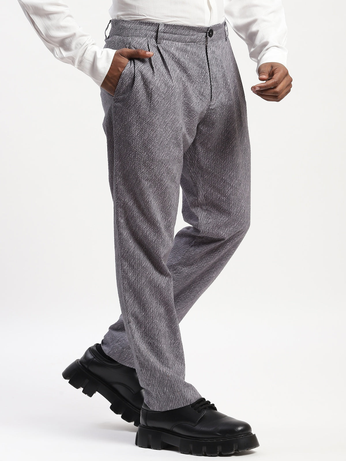 Diagonal Print Trouser