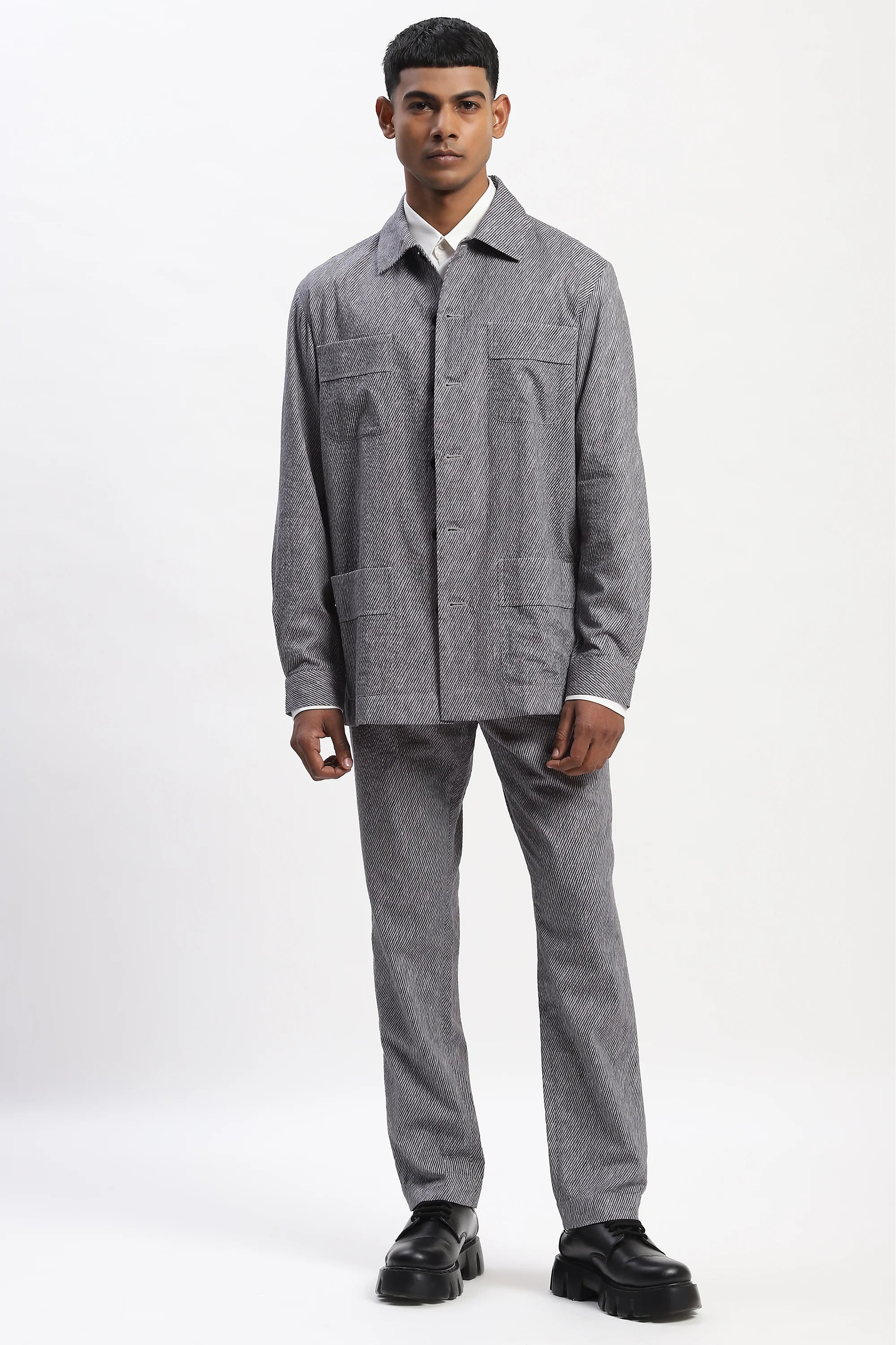 Diagonal Print Trouser