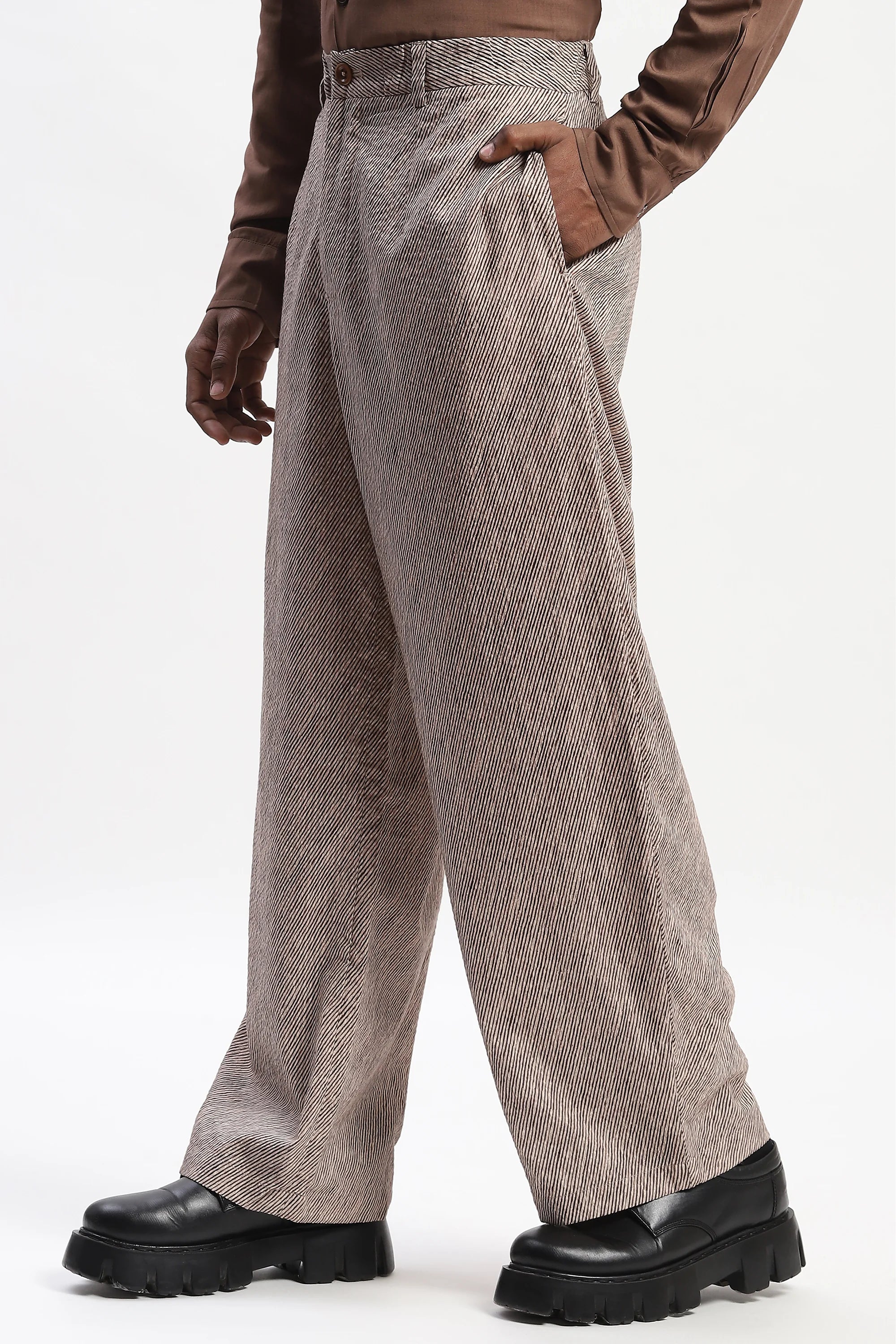 Diagonal Print Trouser