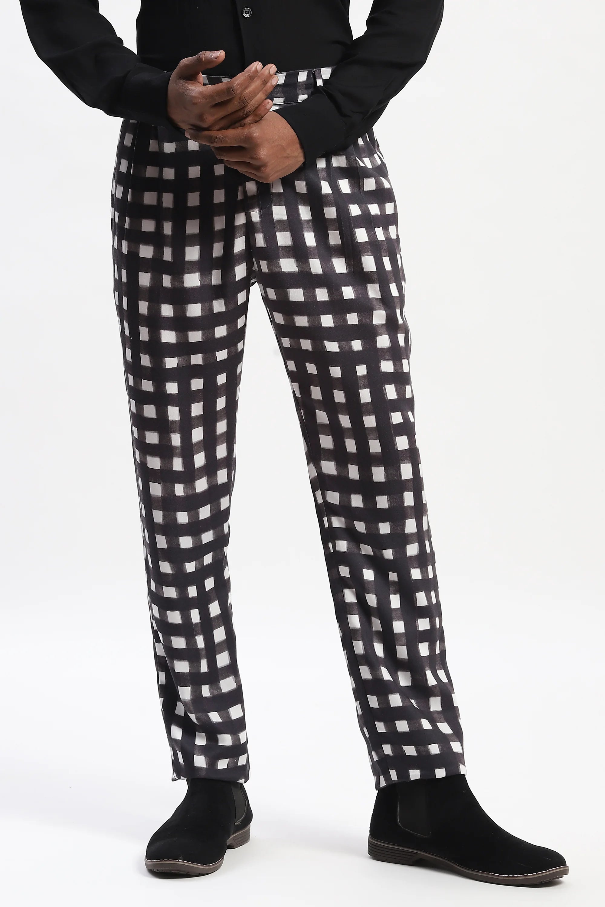 Watercolour Checks Trouser