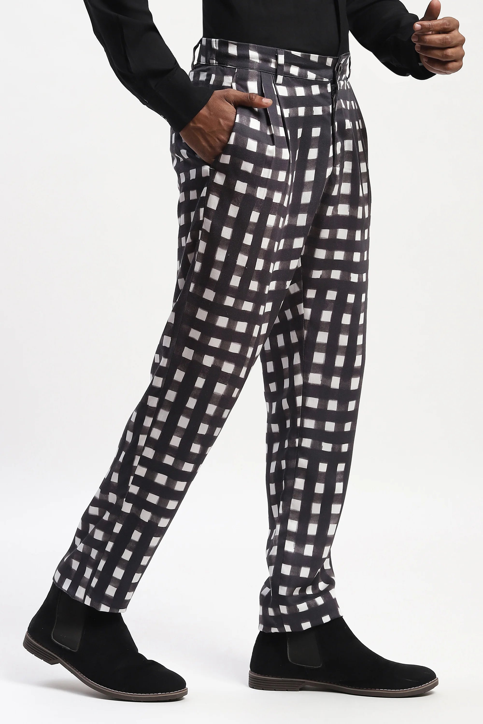 Watercolour Checks Trouser