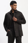 Hand Block Printed Grid Jacket