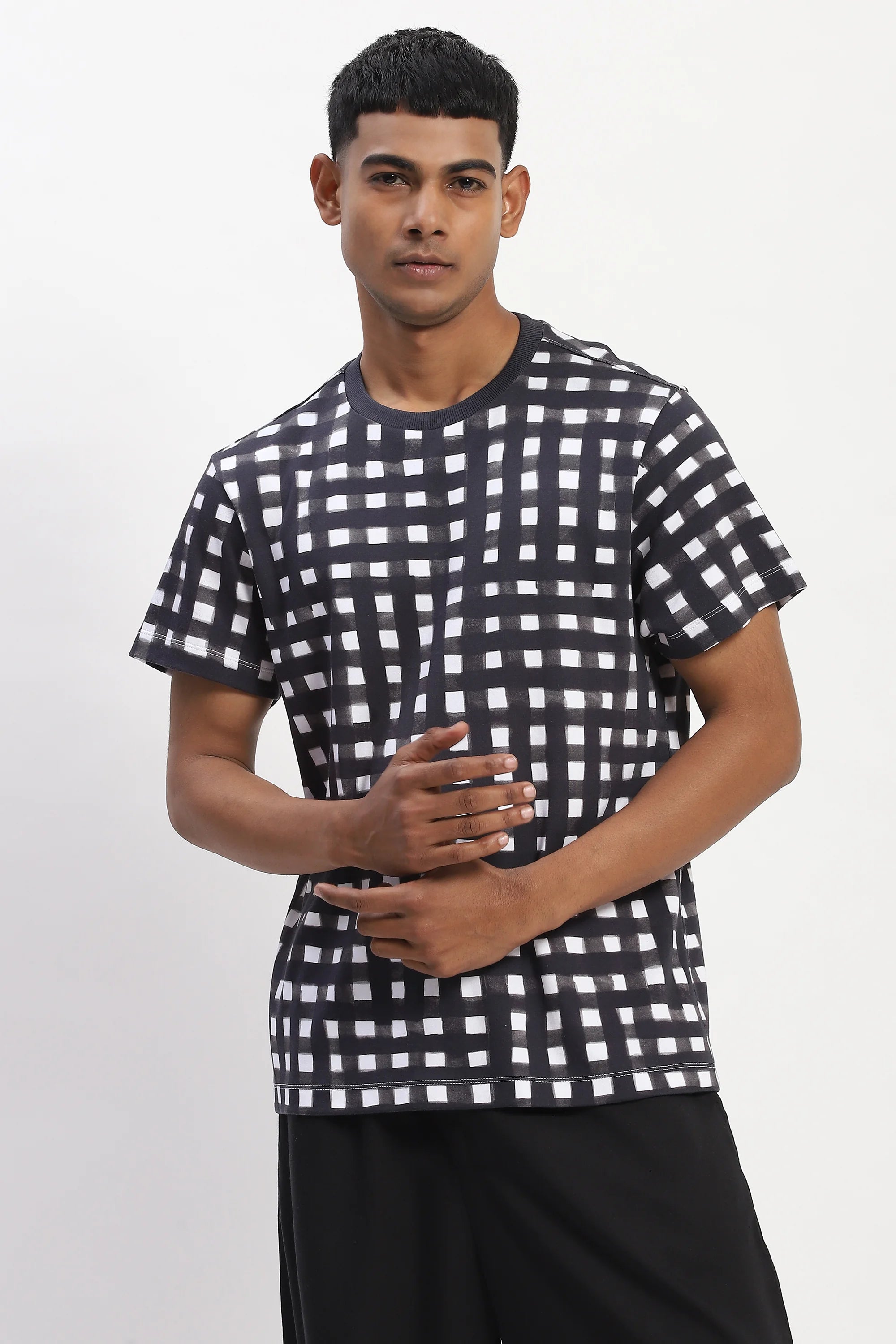 Watercolour Checks T-Shirt