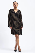 Broken Stripes Sequins Dress