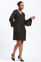 Broken Stripes Sequins Dress