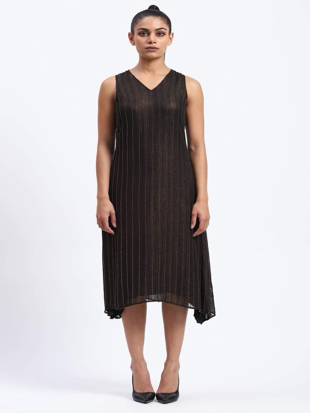 Gold Foil Beaded Dress