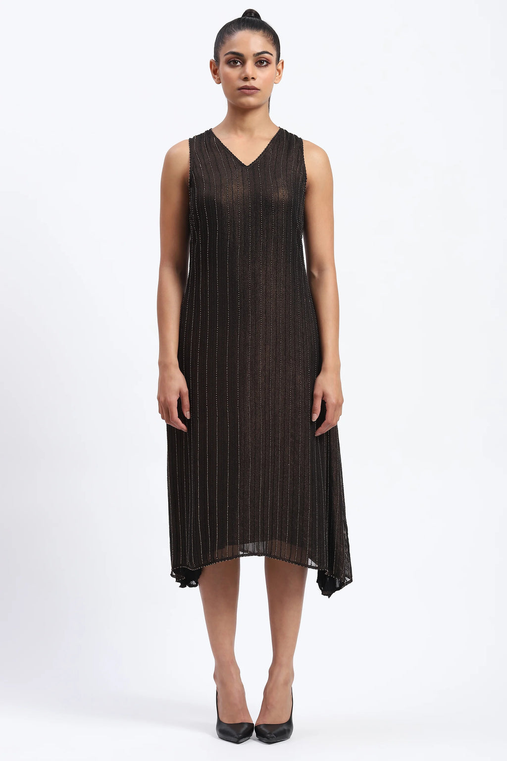 Gold Foil Beaded Dress