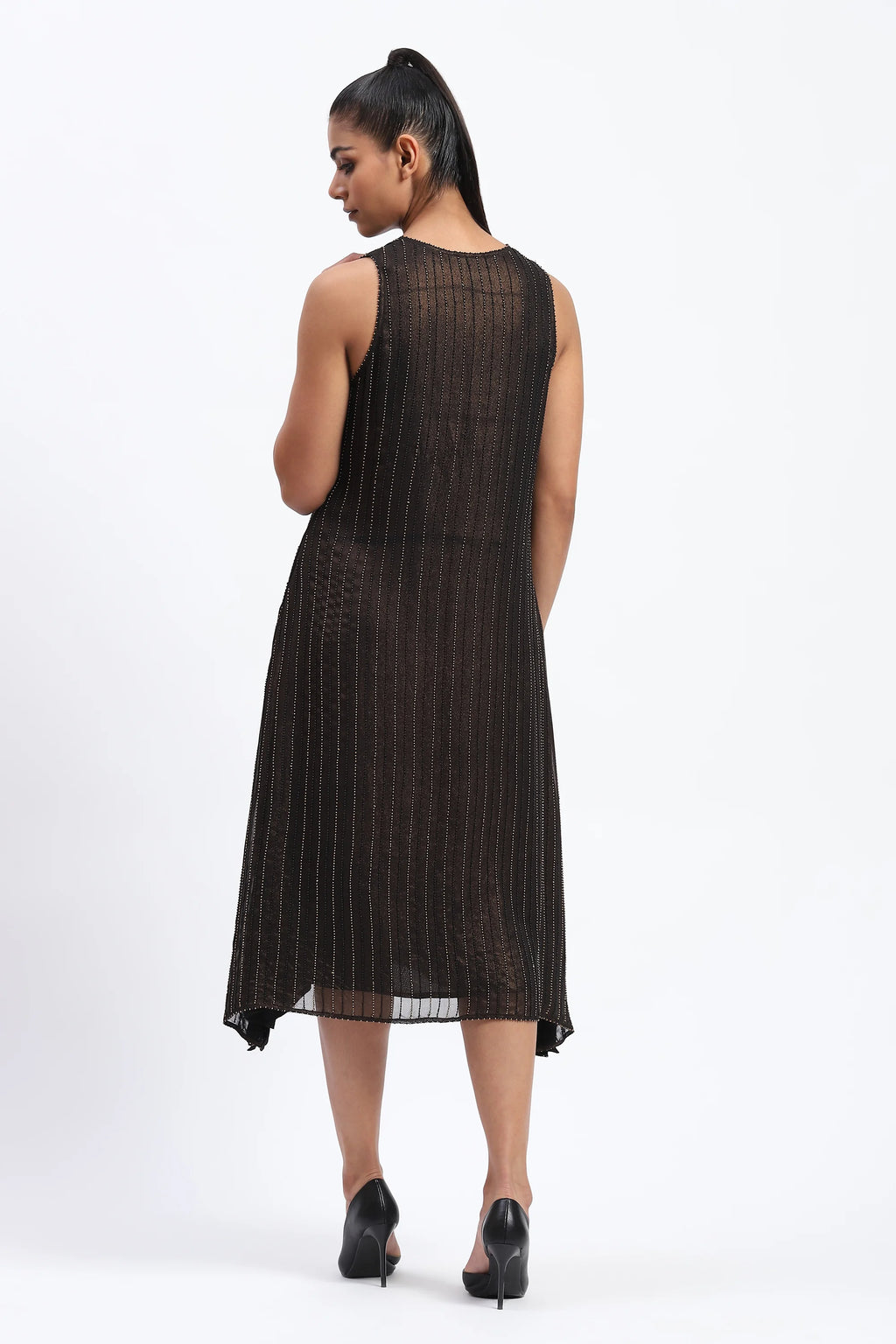 Gold Foil Beaded Dress