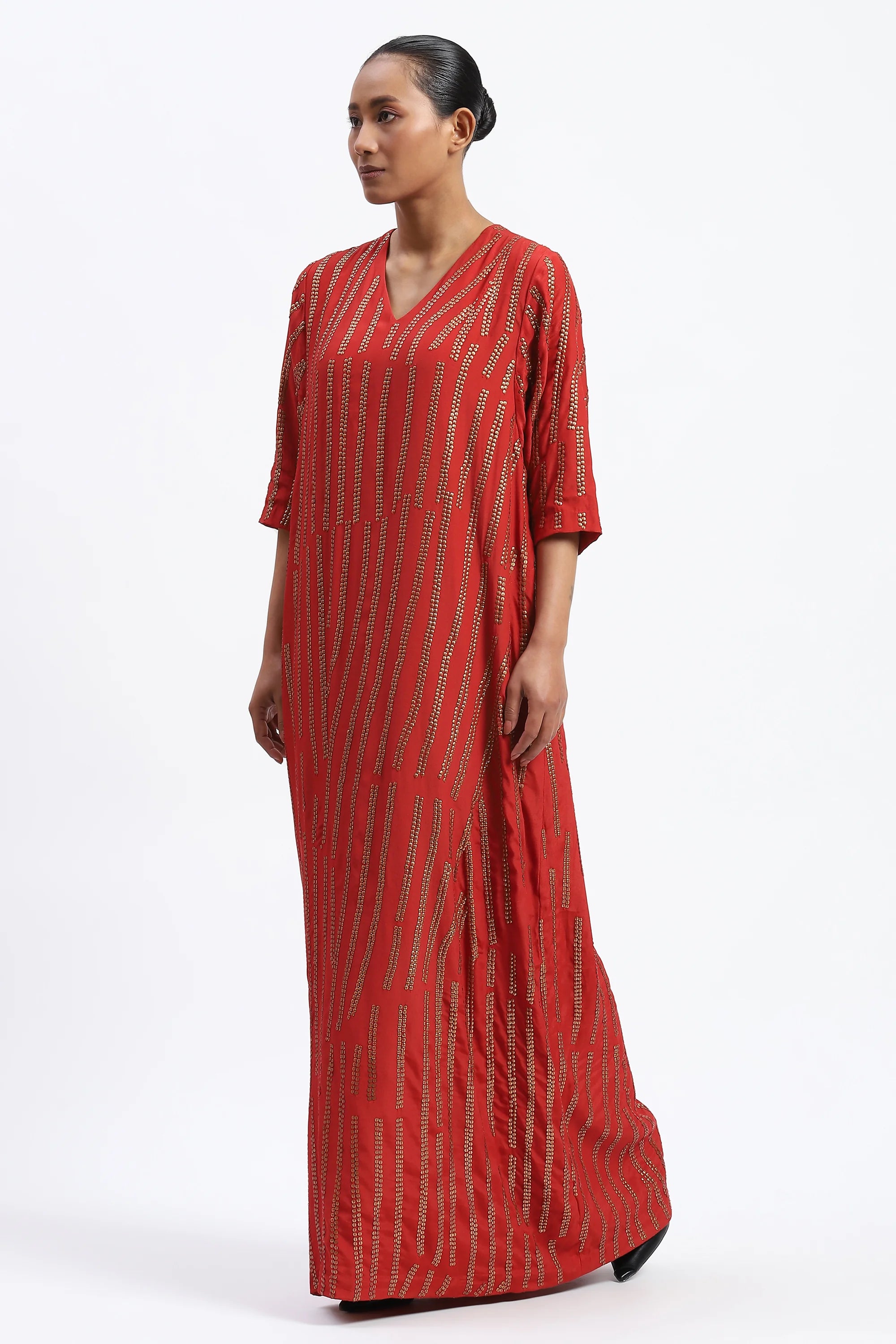Broken Stripes Sequins Kaftan